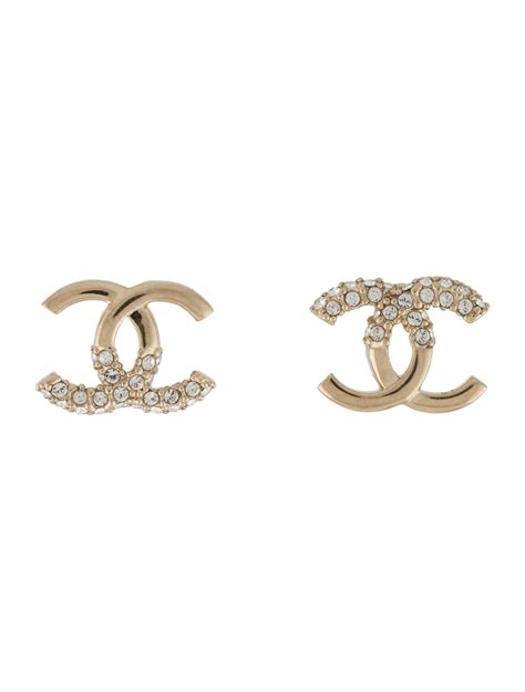 cc chanel earrings studs|chanel stud earrings for sale.